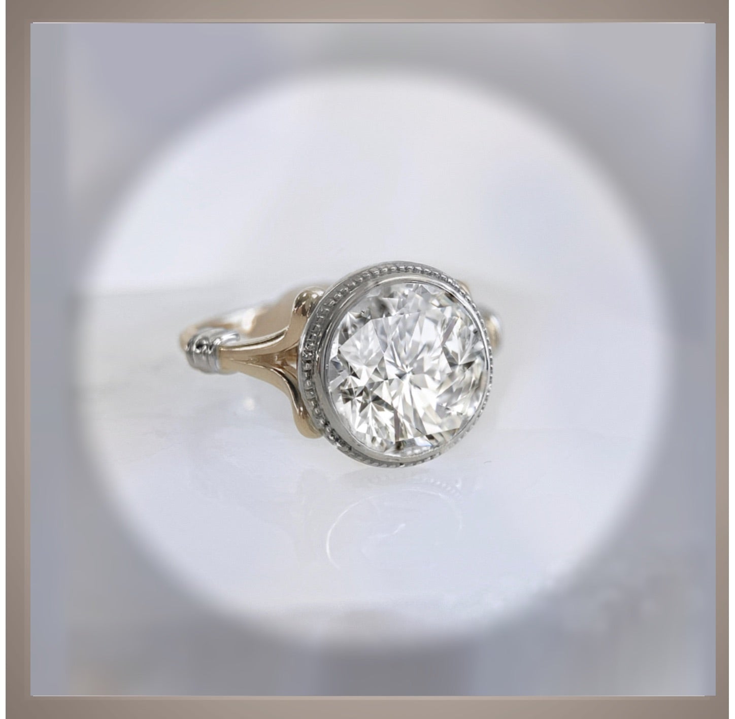 Vintage bezel set diamond ring Clearance