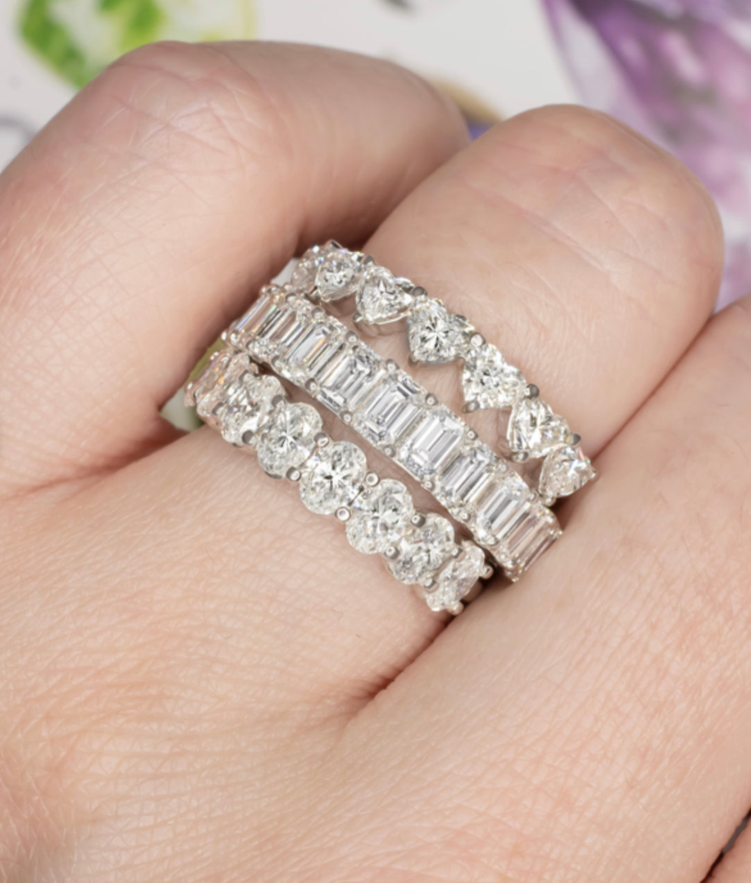 2 Carat Emerald Cut Diamond Half Band – Ashton Taylor Diamonds