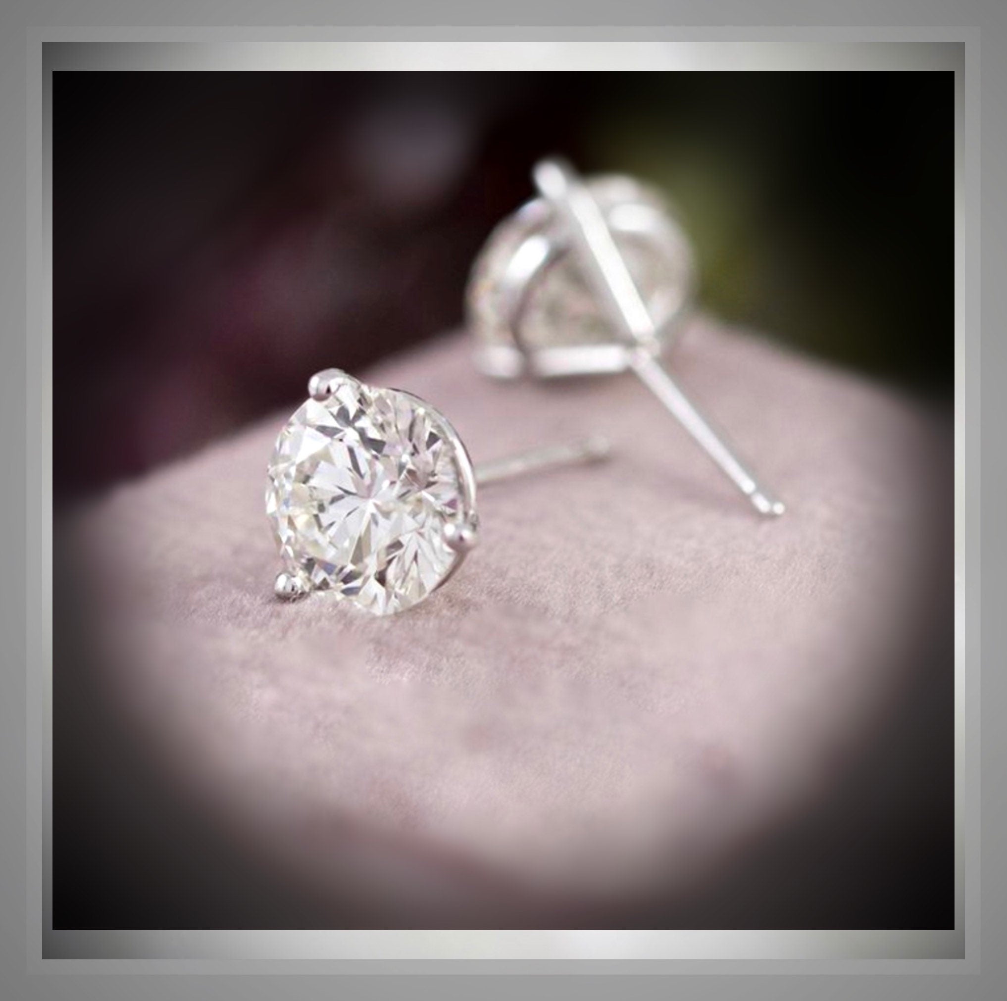 2.00 Ct. Martini Style Earrings VS2