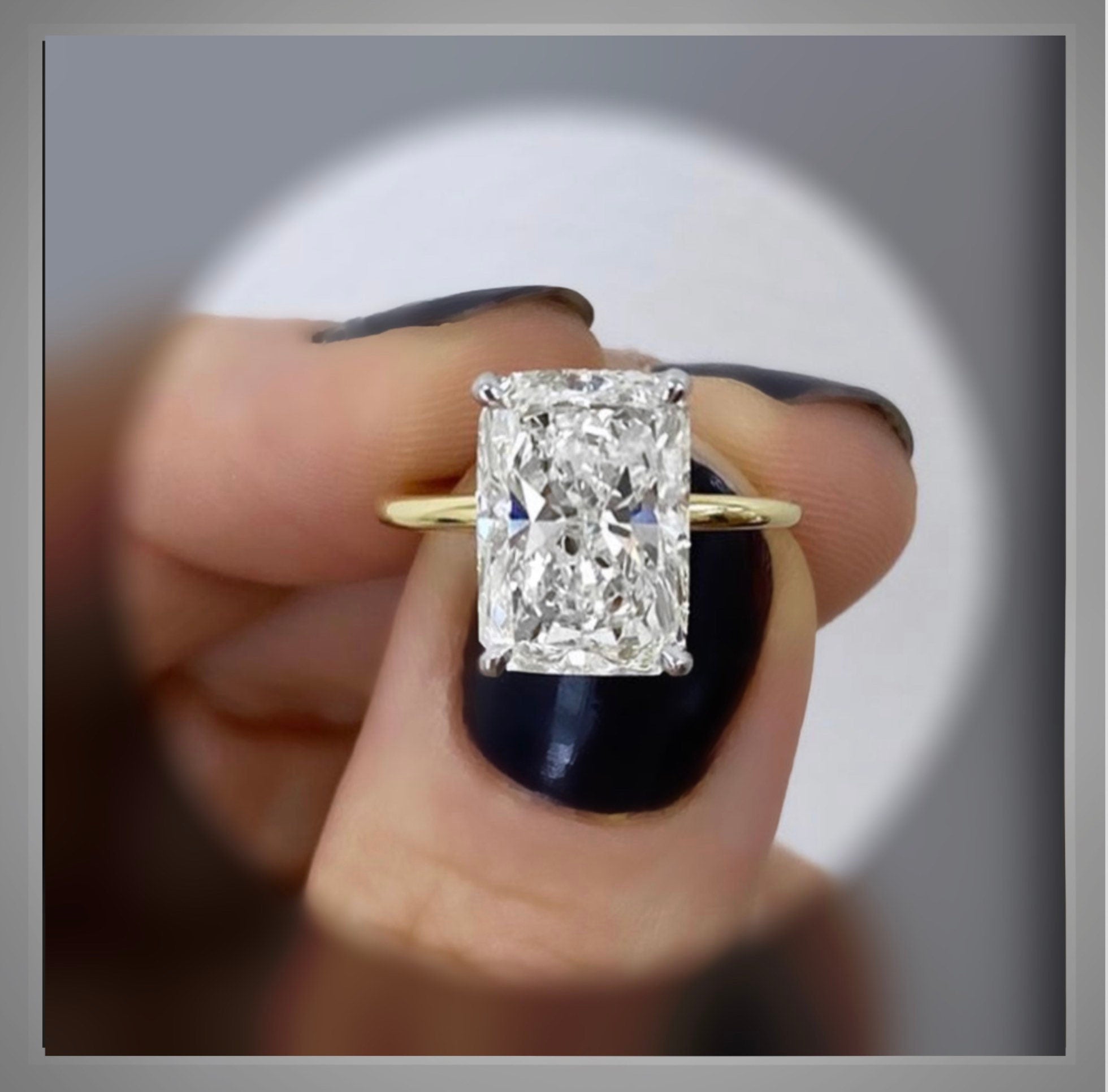 Super thin band engagement on sale ring