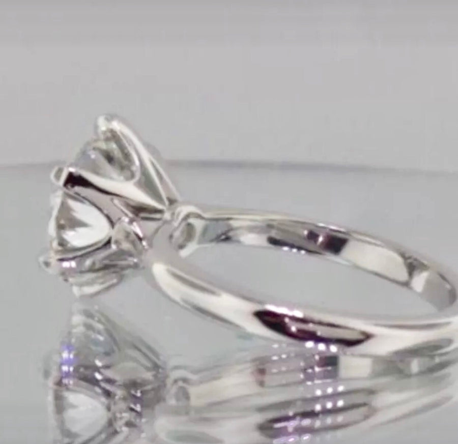 2.75 Ct Brilliant Cut Round Diamond Solitaire Engagement Ring VS2 F