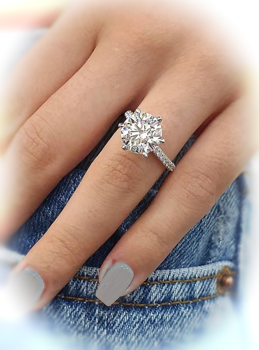 14k White Gold East West (Holds 1 carat (10.5x5.6mm) Marquise Center) 1/6  carat Diamond Semi-Mount Engagement Ring - Diamonds by Monet