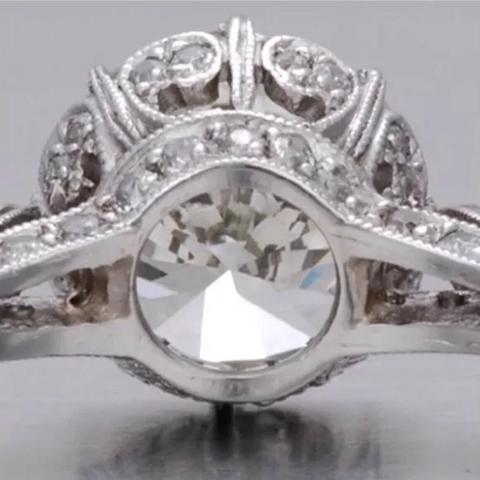 2.02 Ct. Edwardian Style Platinum Engagement Ring VS2