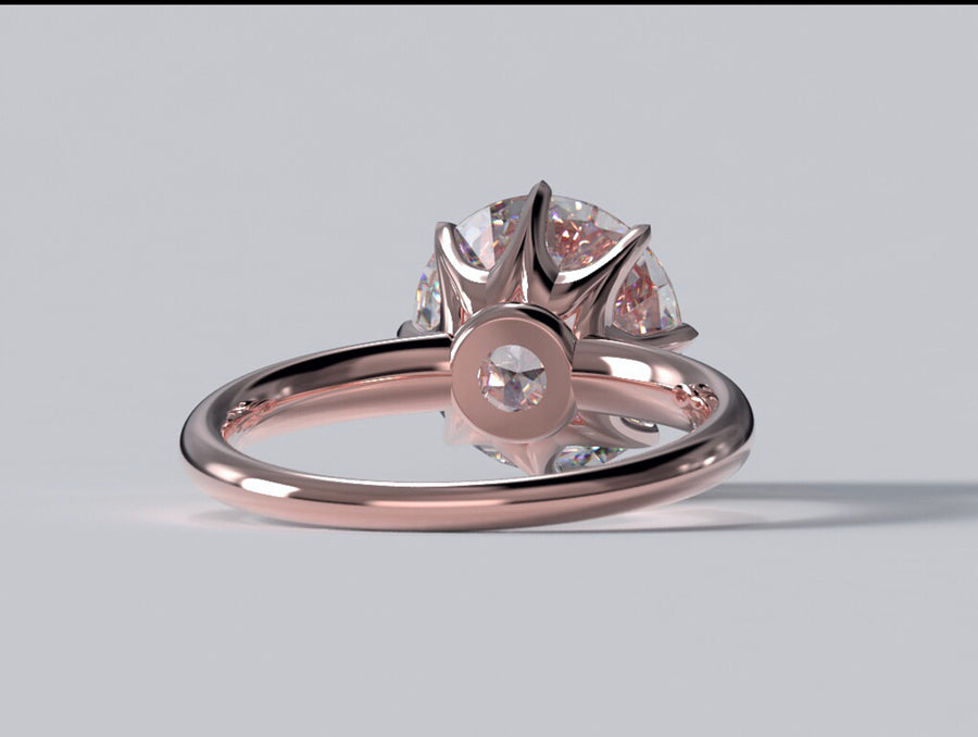 1.50 Ct Brilliant Cut Round Diamond Solitaire Engagement Ring *Rose Gold