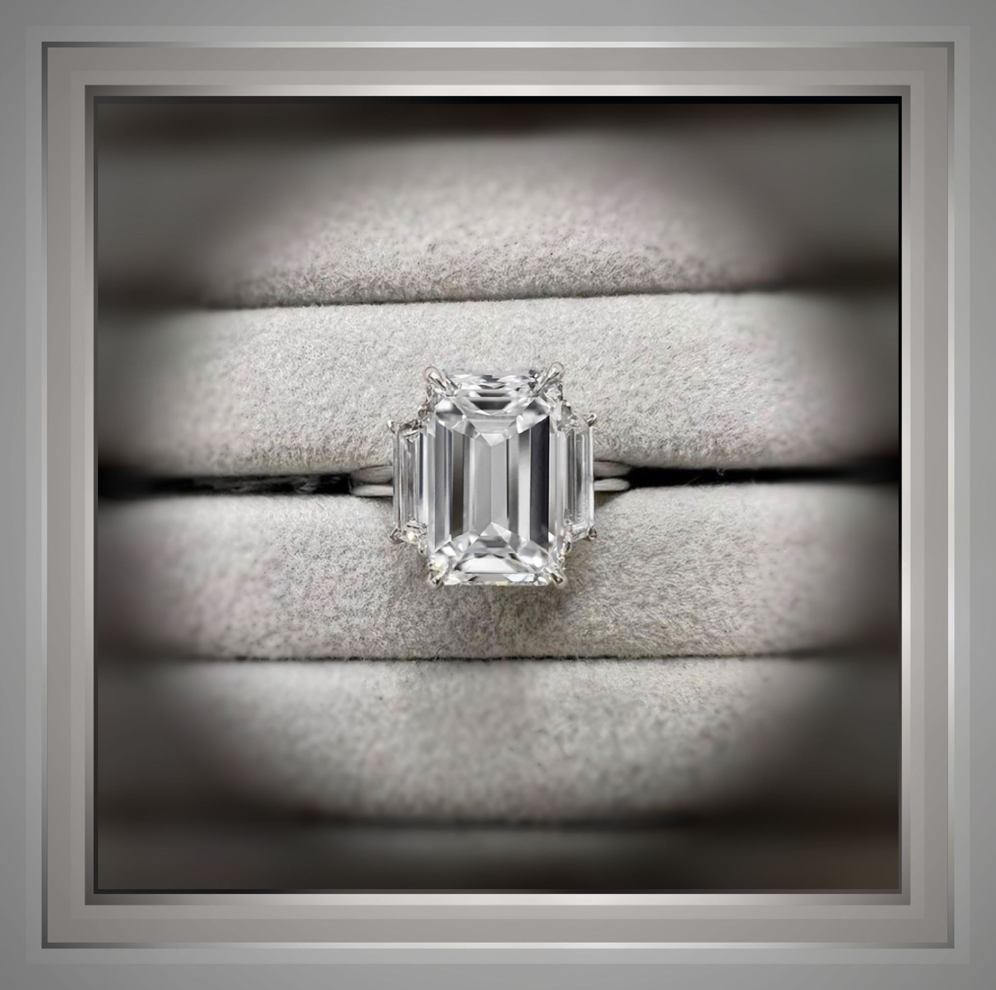 7.23 Ct. Emerald Cut Platinum Engagement Ring VS1 F  IGI certified  $50,000.00 Value