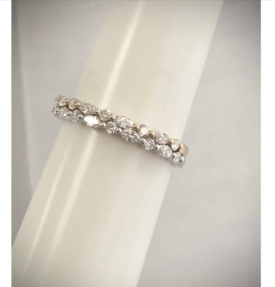 On Sale*Exceptional Quality *** 1.02 Ct  VS1 E Brilliant Cut Diamond Solitaire 14K and Diamond wedding band