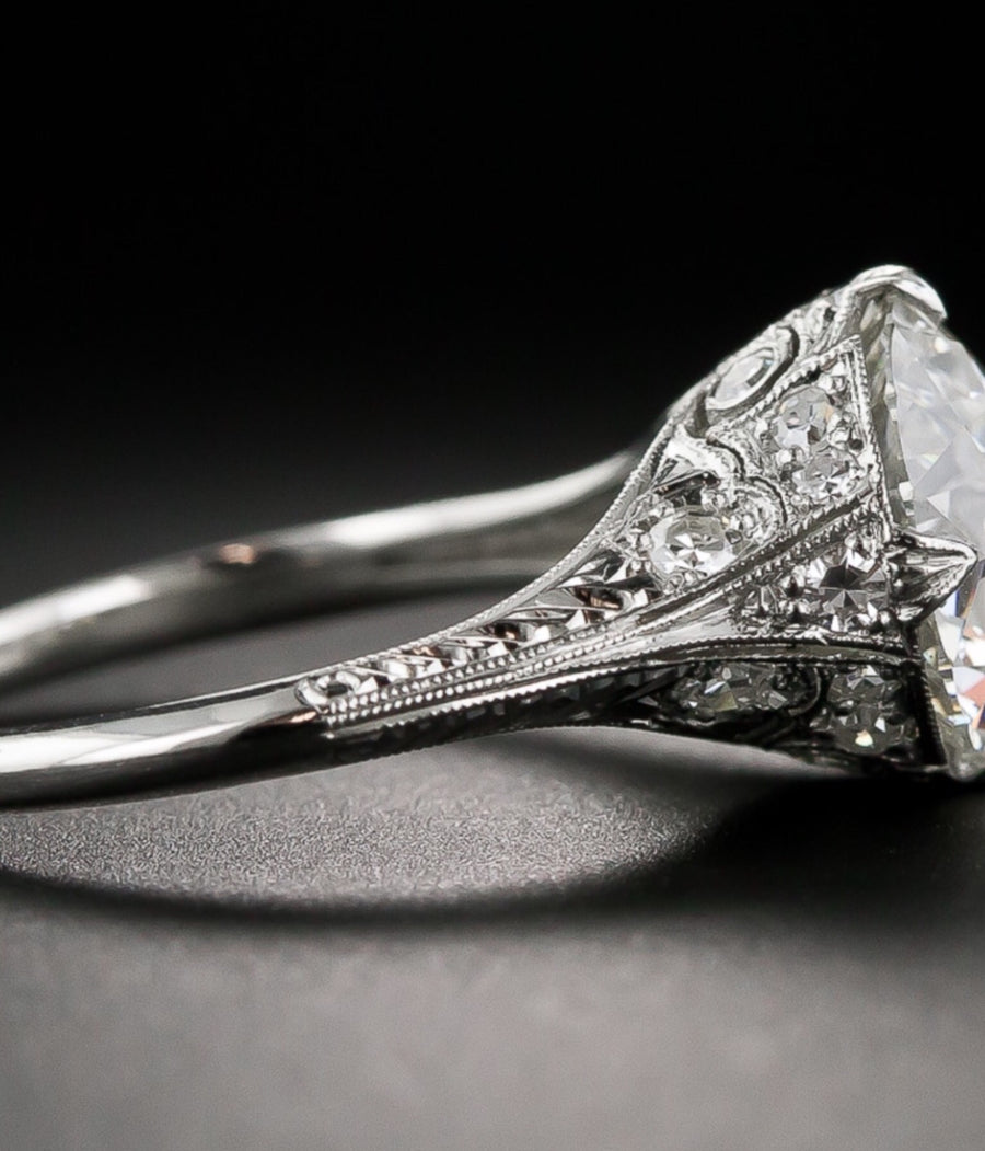 2.42 Ct. Edwardian Style Diamond Engagement Ring VS2