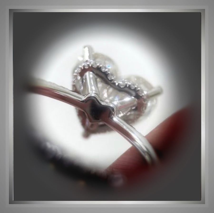 3.60 Carat Heart Cut  Diamond Solitaire Engagement Ring