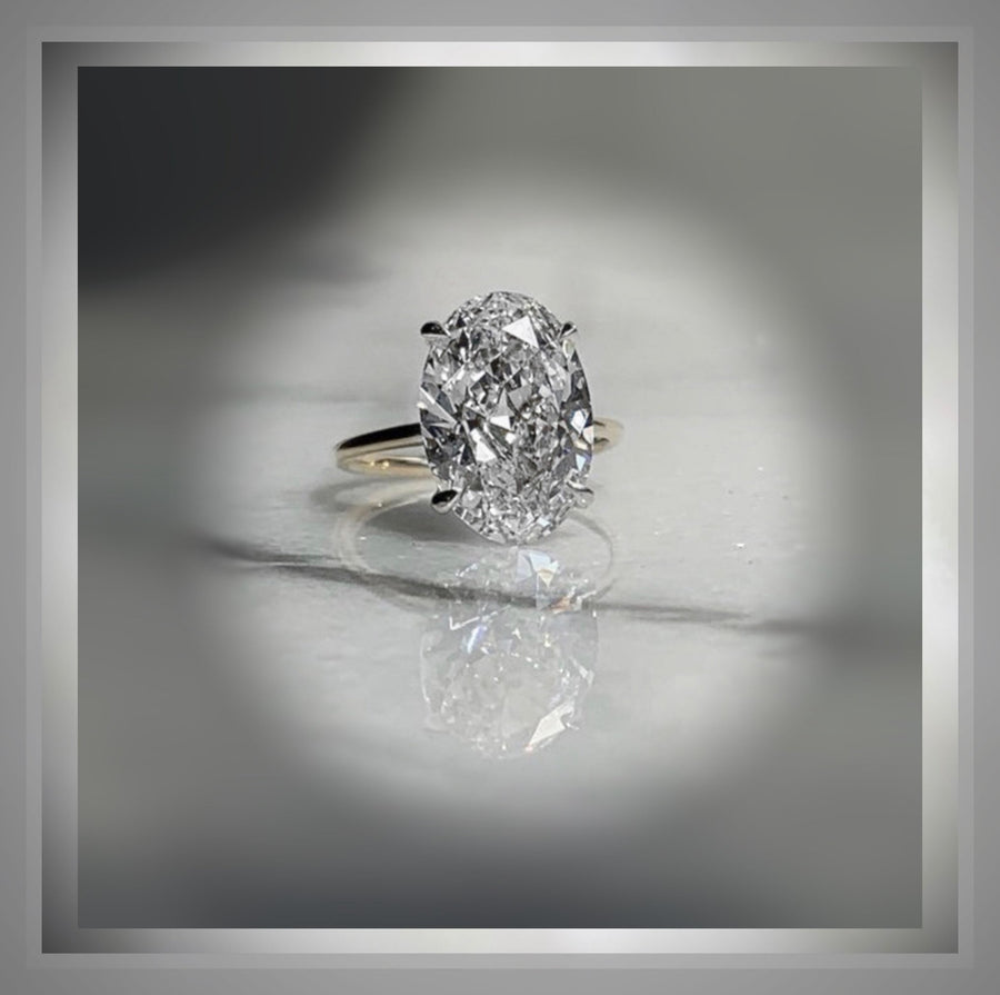 On Sale***3.01 Ct  Brilliant Cut Oval Diamond Solitaire Engagement Ring  VS2 G 14K & Platinum   *** Reduced 1500.00  IGI Certified