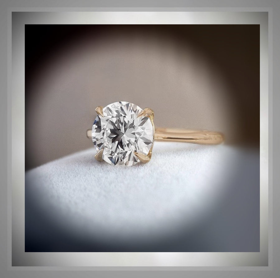 Quick Sale Price  ** 2.01 Carat Brilliant cut Diamond Round 4 Prong  Solitaire Engagement Ring VS2 G***ON SALE***