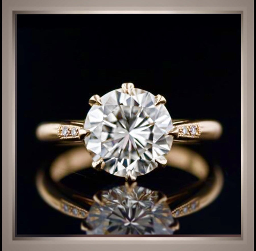 On SALE***1.61 Ct Edwardian Antique Style Diamond Engagement Ring 14K  Yellow Gold