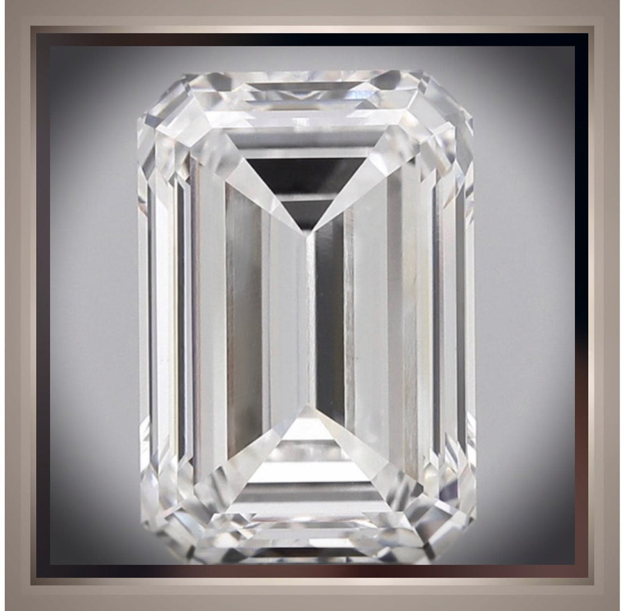 5.51 Ct VS1 E Emerald Cut Diamond Solitaire   Deposit
