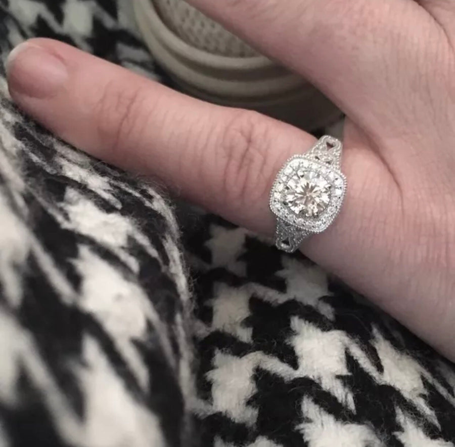 1.79 Ct Edwardian Antique/Style  Diamond Engagement Ring VS2
